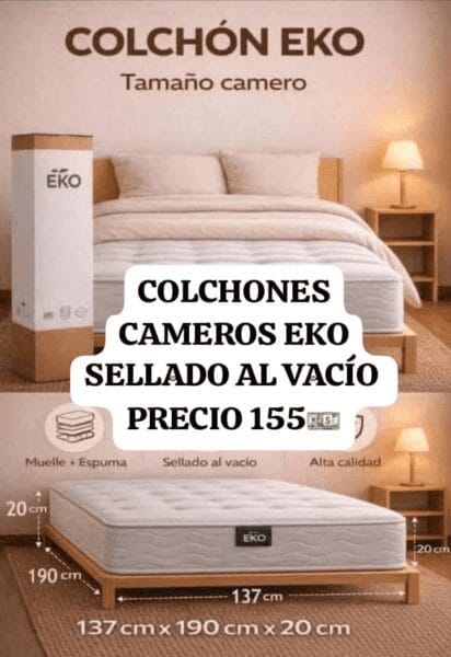Colchón Eko — Tamaño Camero — Sellado al Vacío