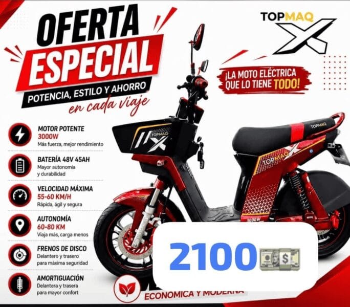 Moto Eléctrica Topmaq X — 3000W — Oferta Especial