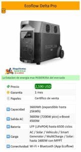 Estación de Energía Portátil EcoFlow Delta Pro