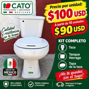 Inodoro sanitario CATO – Marca Mexicana - 100 USD - 58384609