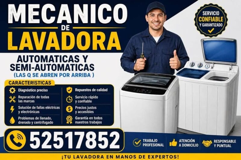 MECÁNICO DE LAVADORAS Y TV ANALÓGICOS - 52517852
