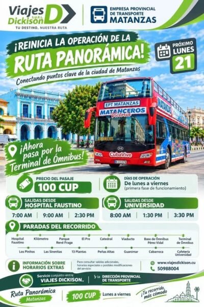 Ruta Panorámica — Matanzas 100 CUP | Lunes a viernes - 50988004