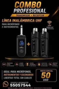 Transmisor + Receptor para Micrófonos o Instrumentos doble - 50 usd - 55057544