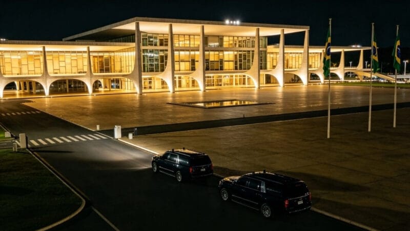 Palácio do Planalto de noche