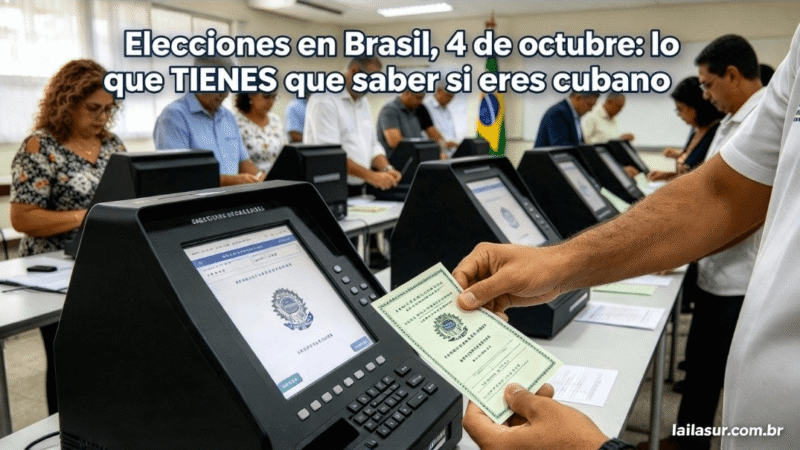 Elecciones en Brasil, 4 de octubre lo que TIENES que saber si eres cubano