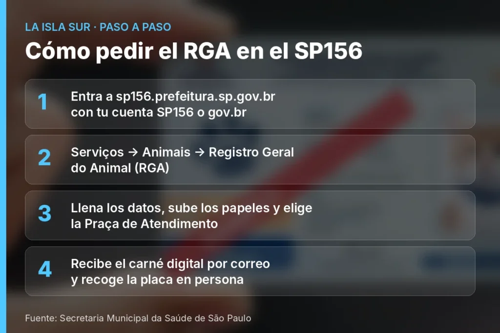 Paso a paso para pedir el RGA en el portal SP156 de São Paulo